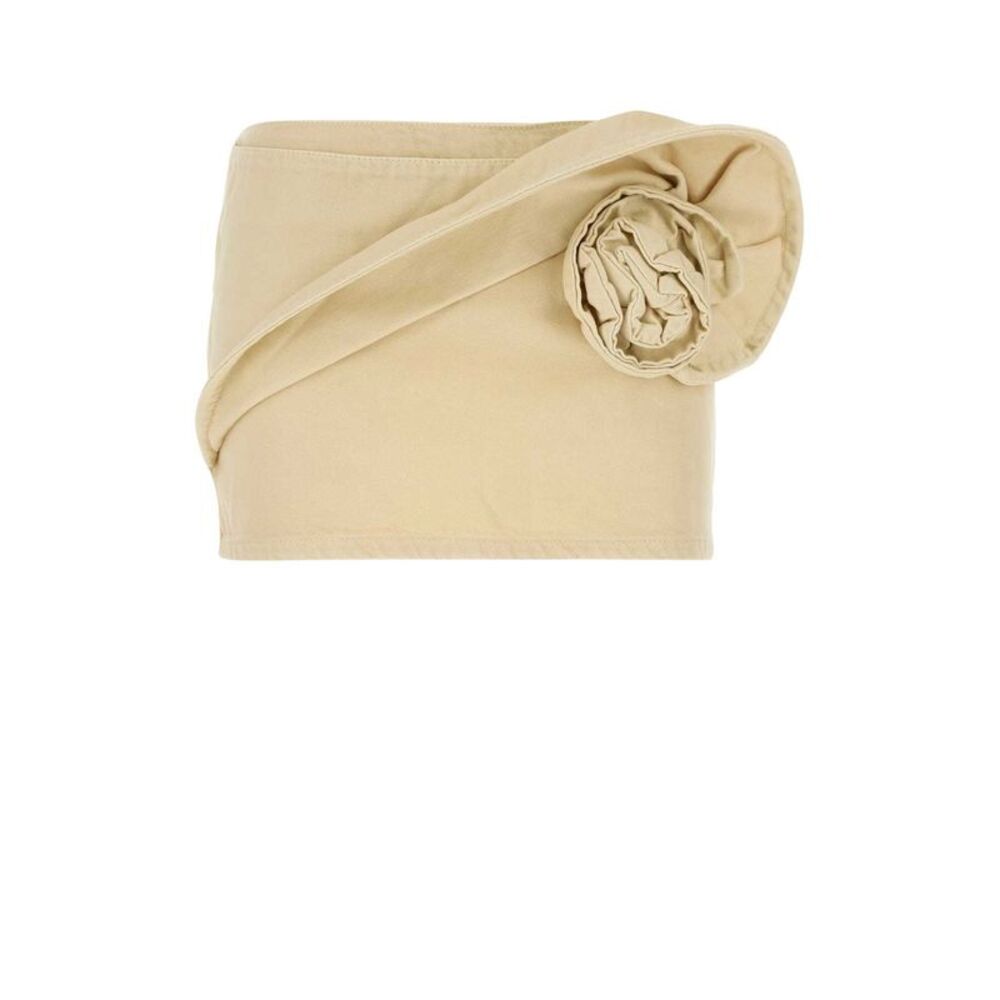 Magda Butrym Women Cream Denim Mini Skirt